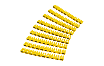 Kabelmarker-Clips McPower, bedruckt mit Buchstaben, Kabeldurchmesser bis 6mm