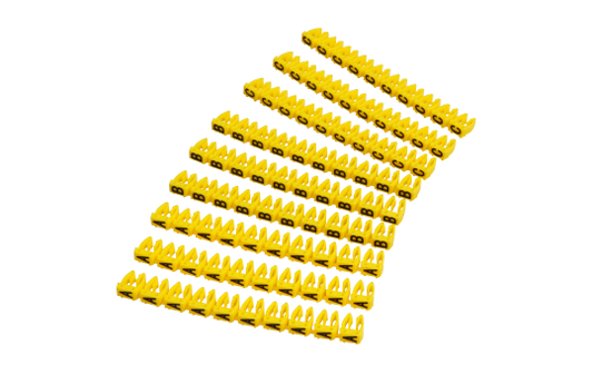 Kabelmarker-Clips McPower, bedruckt mit Buchstaben, Kabeldurchmesser bis 6mm