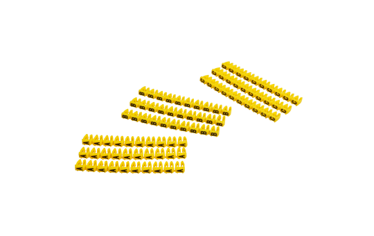 Kabelmarker-Clips McPower, bedruckt mit Buchstaben, Kabeldurchmesser bis 6mm
