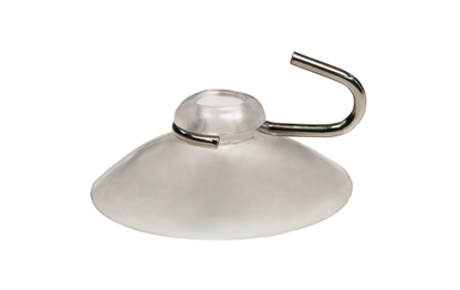 Saugnapf McPower, Ø40mm mit Metallhaken, max. 1kg, transparent, 10er-Pack