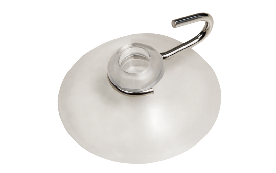 Saugnapf McPower, Ø40mm mit Metallhaken, max. 1kg, transparent, 10er-Pack