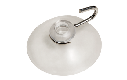 Saugnapf McPower, Ø40mm mit Metallhaken, max. 1kg, transparent, 10er-Pack