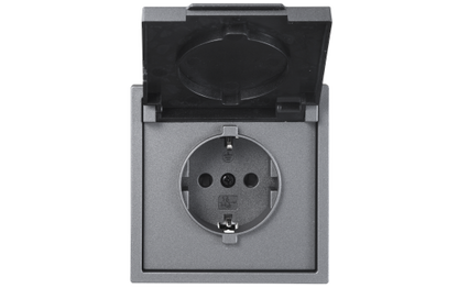 Schutzkontakt-Steckdose McPower ''Shallow'' 250V/16A, UP, IP44, Steckanschluss