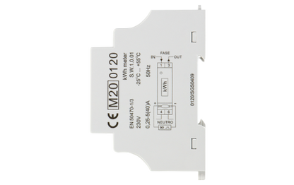 1-phasiger Stromzähler, 40A, MID, Impulsausgang, 1 Modul, DIN TH-35mm