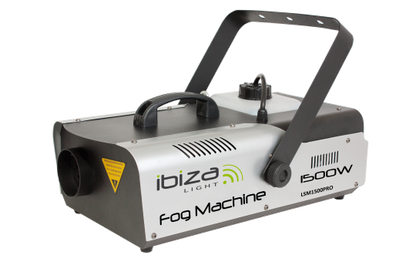 Programmierbare Nebelmaschine IBIZA ''LSM1500PRO'' 2 Fernbedienungen, DMX, 1500W
