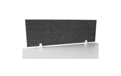 Trennwand-Set imstande, 1x Akustik-Trennwand 120x40cm, 1x. Clip, weiß, 2er-Pack