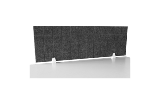 Trennwand-Set imstande, 1x Akustik-Trennwand 120x40cm, 1x. Clip, weiß, 2er-Pack