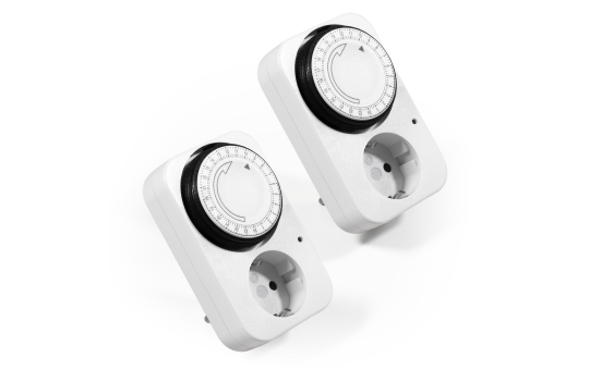 Analoge Zeitschaltuhr McPower ''AZ-41'' 2er-Pack, 15 Minuten Takt einstellbar