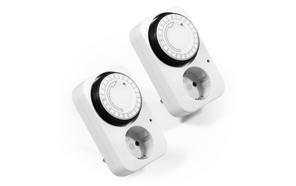 Analoge Zeitschaltuhr McPower ''AZ-41'' 2er-Pack, 15 Minuten Takt einstellbar