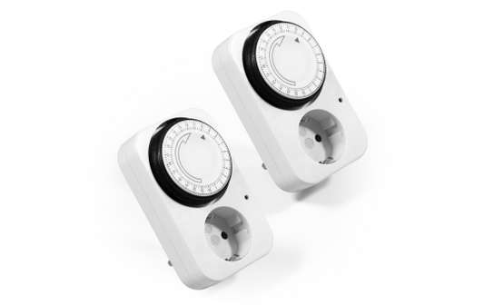 Analoge Zeitschaltuhr McPower ''AZ-41'' 2er-Pack, 15 Minuten Takt einstellbar
