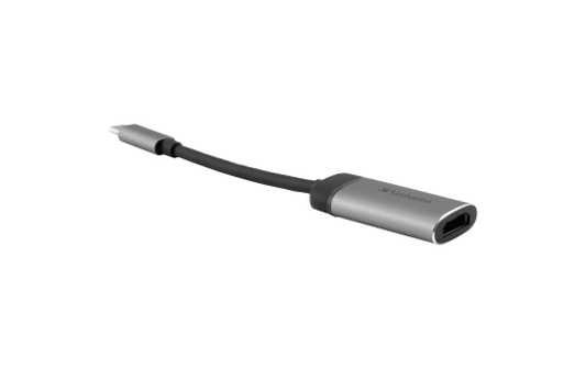 Adapter USB-C auf HDMI 4K Verbatim, 10cm Kabel, Aluminiumgehäuse