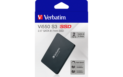 SSD 2TB Verbatim, SATA-III, 6,35cm (2,5''), Vi550, (R) 550MB/s, (W) 500MB/s