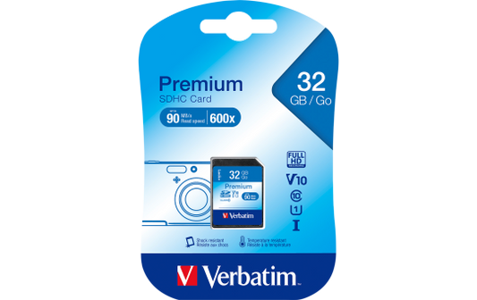 SDHC-Card Verbatim, 32GB, Premium, Class 10, U1, UHS-I