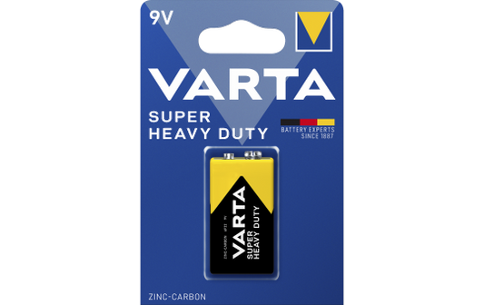 E-Block Batterie VARTA ''Super Heavy Duty'', Zink-Kohle, 6F22, 9V