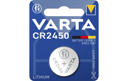 Lithium-Knopfzelle VARTA ''Electronics'', CR 2450, 560mAh, 3V, 1er-Blister