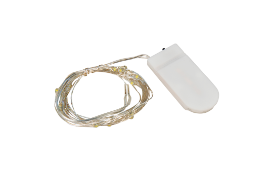 LED Draht-Lichterkette McShine ''Micro'' 20 LEDs, warmweiß, Batteriebetrieb