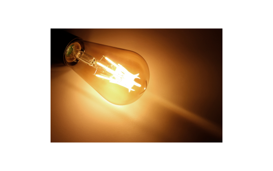 LED Filament Glühlampe McShine ''Retro'' E27, 4W, 420lm, warmweiß, goldenes Glas