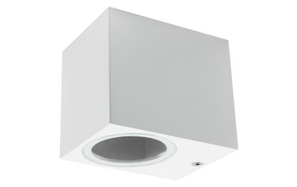 Wandleuchte McShine ''Square-W'' weiß, IP44, 1x GU10, Aluminium Gehäuse