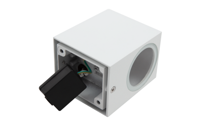 Wandleuchte McShine ''Square-W'' weiß, IP44, 1x GU10, Aluminium Gehäuse