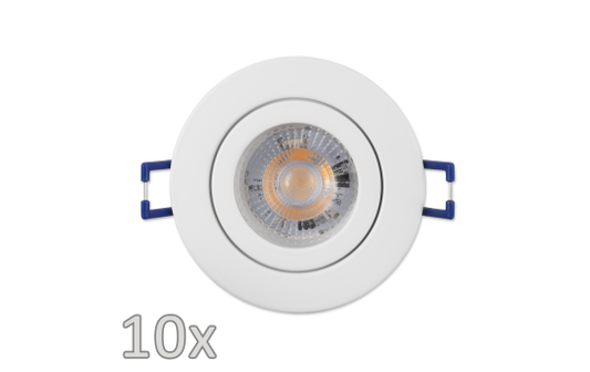 Einbauleuchten-Set McShine, 10xRahmen, 10xLED-Modul, 5W, 400lm, 230V, weiß, Ip44