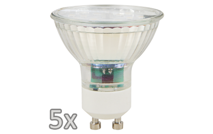 Einbauleuchten-Set McShine, 5xRahmen, 5xLED-Strahler, GU10, 5W, 500lm, weiß,IP44