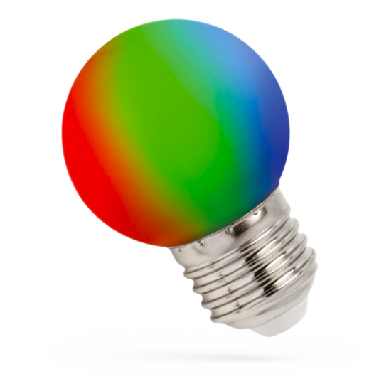 LED Tropfenlampe RGB, E27, 1W, 230V, 260°