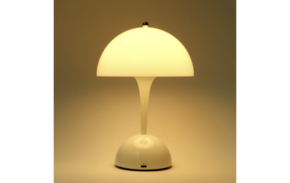 LED-Tischleuchte ROLF KERN „Stil“ 24cm, weiß, Akku, dimmbar