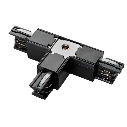 Einspeiser-Steckverbinder ''SPS2'' für 3-Phasen-Schienensystem, T-T2 Links,schwarz