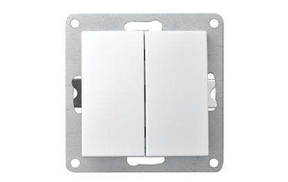 Serien-Schalter McPower ''Cup'' 2-fach, 250V~/10A, UP, weiß