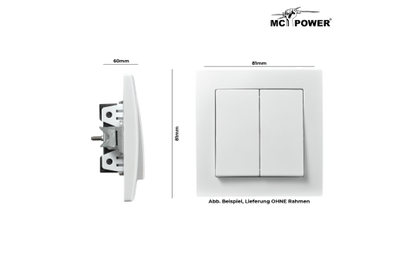 Wechselschalter McPower ''Flair'' 2-fach, 250V~/10A, UP, weiß