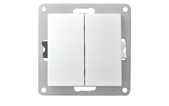 Wechselschalter McPower ''Flair'' 2-fach, 250V~/10A, UP, weiß