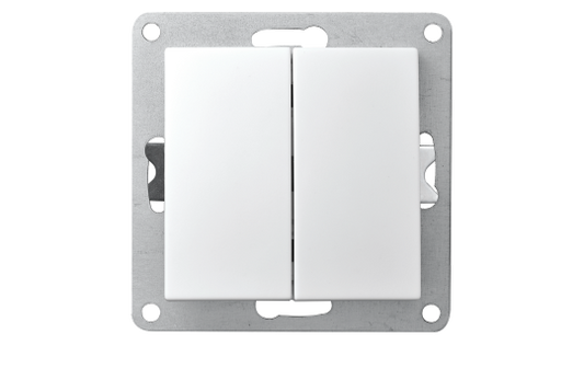 Wechselschalter McPower ''Flair'' 2-fach, 250V~/10A, UP, weiß
