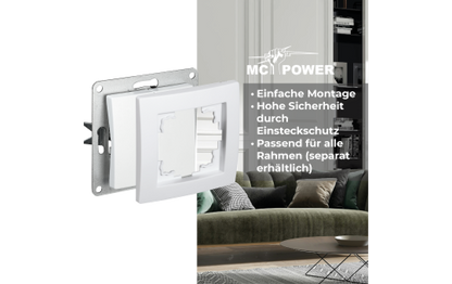 Wechselschalter McPower ''Flair'' 2-fach, 250V~/10A, UP, weiß
