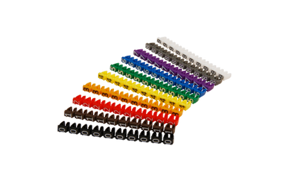 Kabelmarker-Clips McPower, bedruckt mit Ziffern 0-9, Kabeldurchmesser bis 6mm, Kunststoff