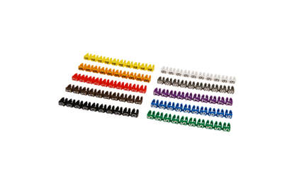 Kabelmarker-Clips McPower, bedruckt mit Ziffern 0-9, Kabeldurchmesser bis 6mm, Kunststoff