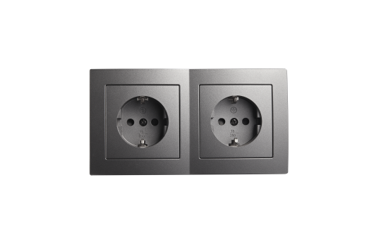 Steckdosen Set McPower Flair ''Beginner 2S'' 3-teilig, anthrazit