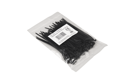 Kabelbinder McPower, schwarz, 100x2,5mm, 100er-Pack, UV beständig