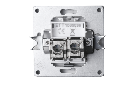 Netzwerk-Dose McPower ''Shallow'' CAT6A, UP, anthrazit, vollgeschirmt
