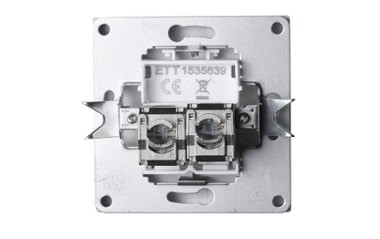 Netzwerk-Dose McPower ''Shallow'' CAT6A, UP, anthrazit, vollgeschirmt