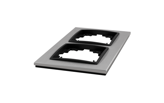 Rahmen McPower ''Flair'', 2-fach, silbernes Aluminium
