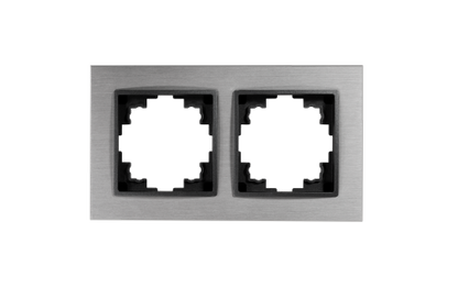 Rahmen McPower ''Flair'', 2-fach, silbernes Aluminium