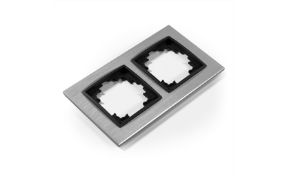 Rahmen McPower ''Flair'', 2-fach, silbernes Aluminium