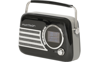 Retro-Radio MADISON ''FREESOUND-VR40BK-DAB'', Bluetooth, DAB, FM, schwarz