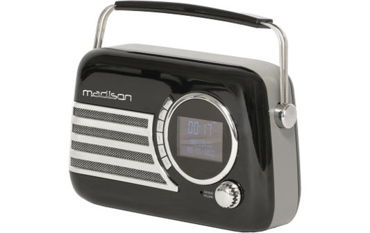 Retro-Radio MADISON ''FREESOUND-VR40BK-DAB'', Bluetooth, DAB, FM, schwarz