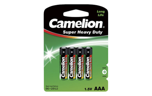 Micro-Batterie CAMELION Super Heavy Duty 1,5 V, Typ AAA, 4er-Blister