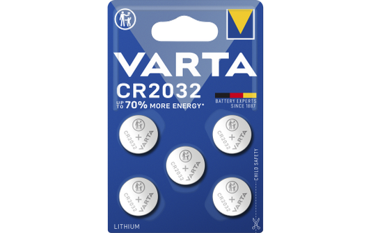 Lithium-Knopfzelle VARTA ''Electronics'' CR2032, 3V, 5er-Pack