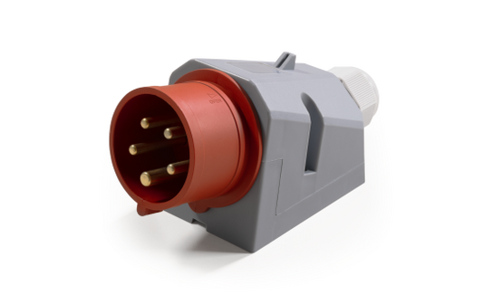 CEE-Stecker McPower, Wandmontage, IP44, 415V, 16A, 5-polig, IP44