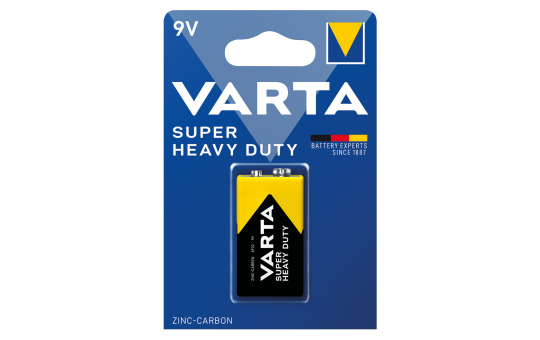 Batterie Zink-Kohle Block, VARTA, 3R12, 4.5V, Super Heavy Duty, Retail Blister