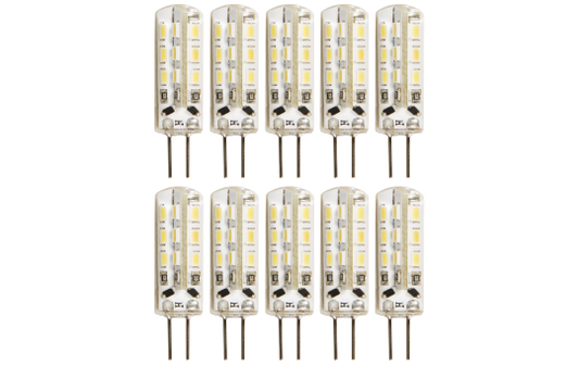 LED-Stiftsockellampe McShine ''Silicia'', G4, 1,5W, 120lm, warmweiß, 10er-Pack