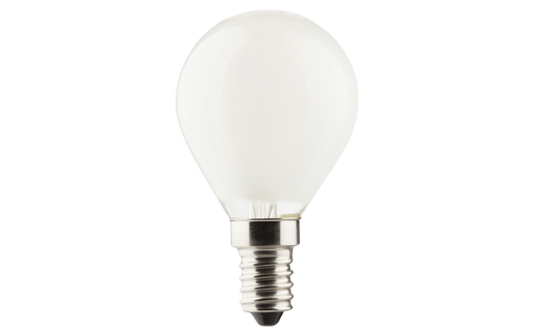 LED Filament Tropfenlampe, E14, 4W, 470lm, 2700K, warmweiß, matt, 3er Set